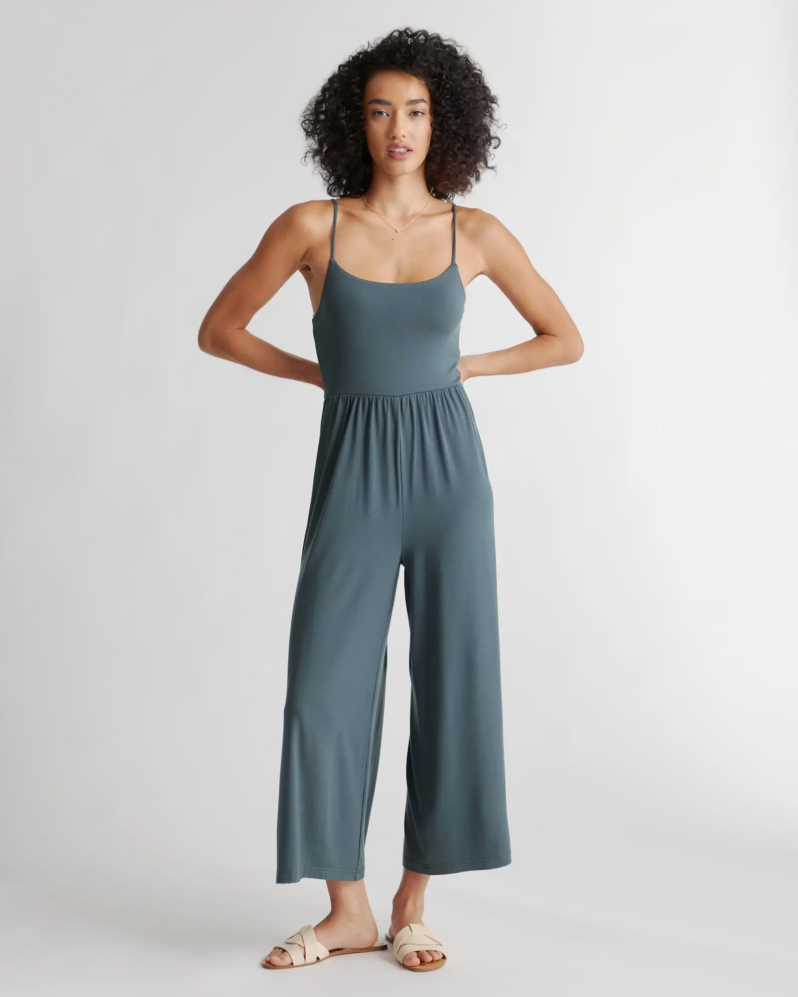 Tencel Jersey Wide Leg Jumpsuit | Quince