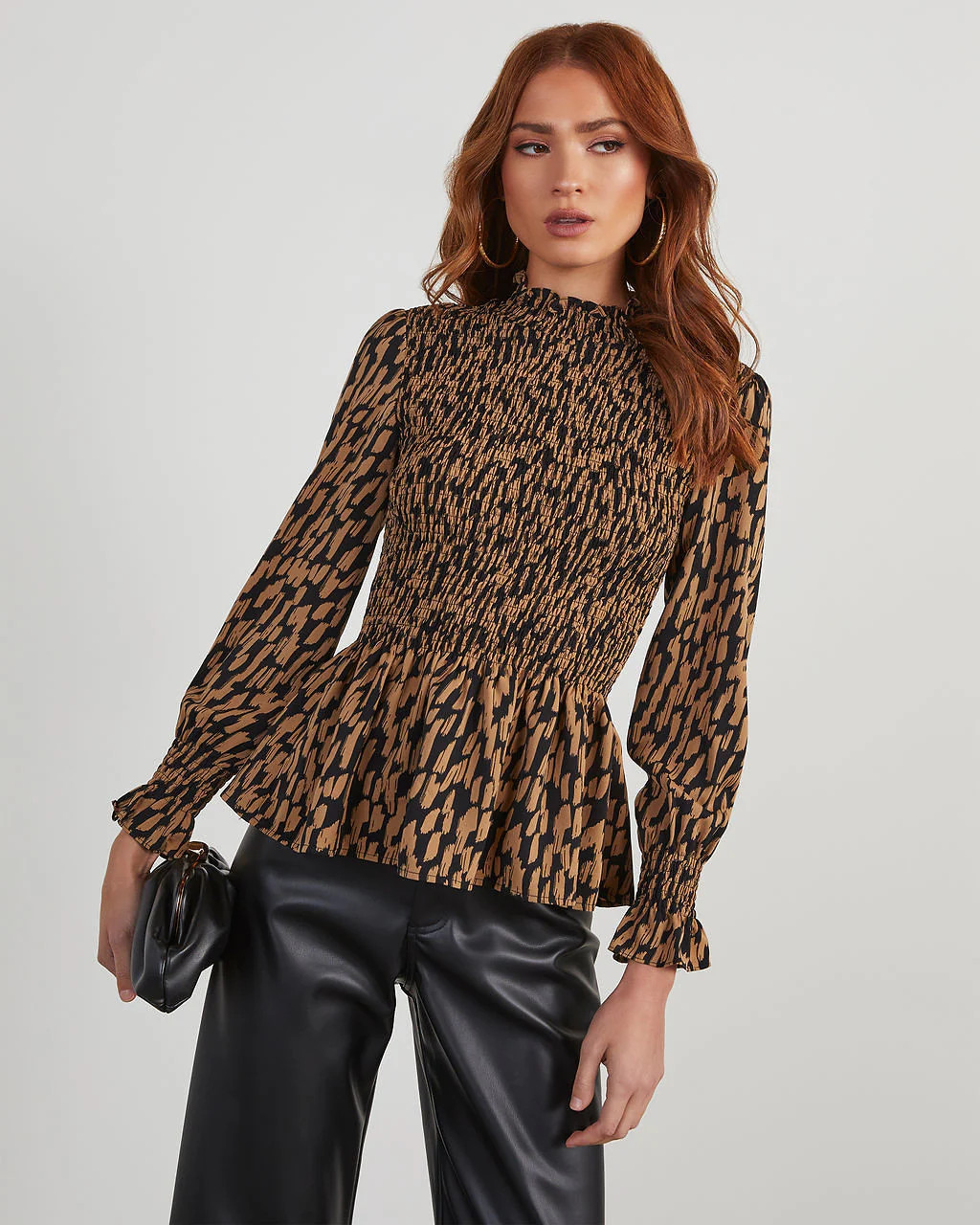 Schultz Cheetah Smocked Blouse | VICI