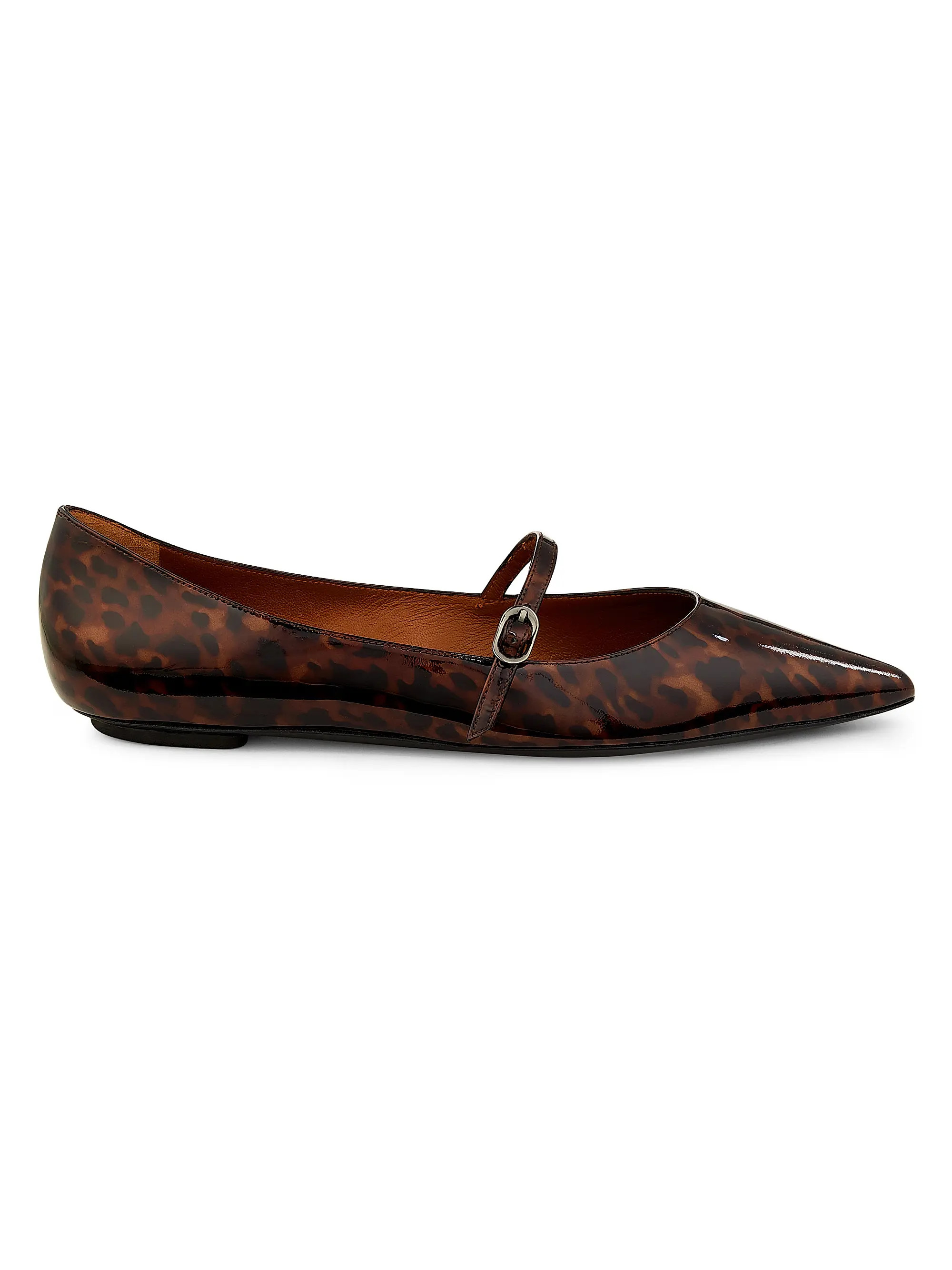 Stuart Weitzman Emilia Tortoiseshell Leather Flats | Saks Fifth Avenue | Saks Fifth Avenue