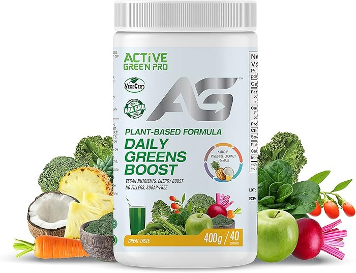 Active Green Pro® Greens Powder, 14 Superfoods, Antioxidants, Fiber, Vitamins & Minerals, Detox ... | Amazon (CA)