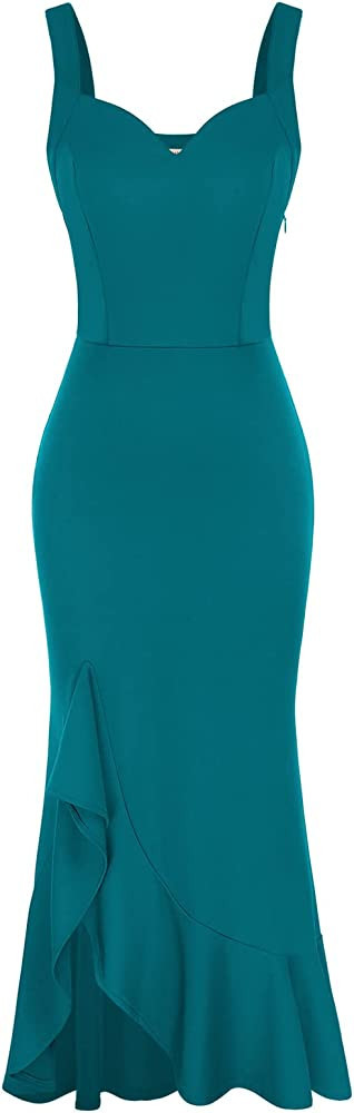 GRACE KARIN Women's Long Formal Dresses Sleeveless V Neck Cocktail Wedding Guest Dresses Mermaid ... | Amazon (US)