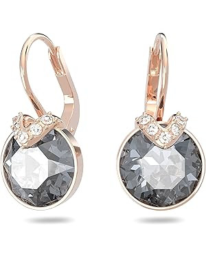 Swarovski Bella V Crystal Earrings, Grey, Yellow, Clear, Rose Color Crystals, Part of the Swarovs... | Amazon (US)