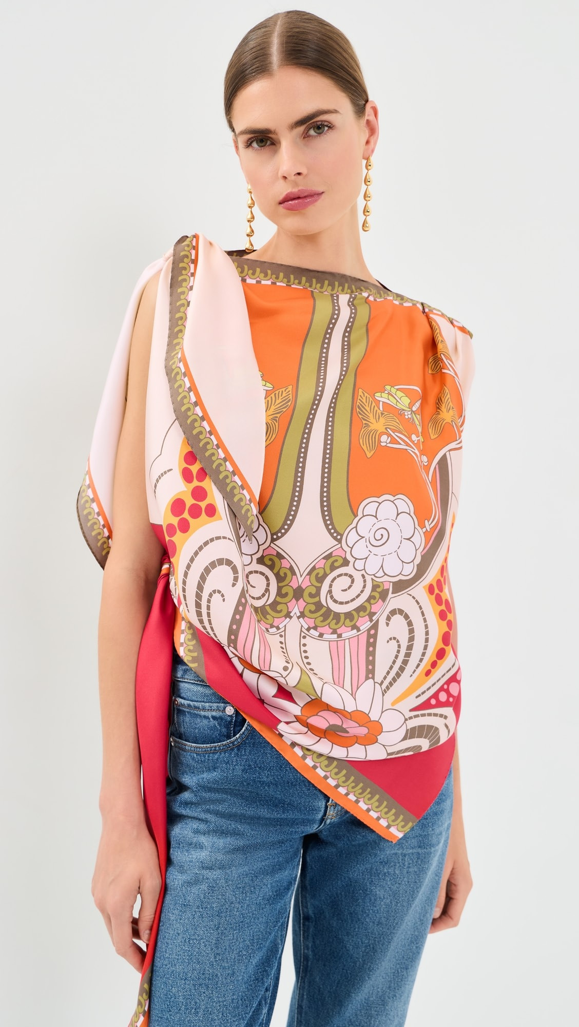 La DoubleJ Full-On Foulard Silk Scarf Top | Shopbop | Shopbop