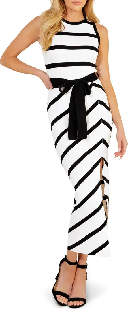 FLYING TOMATO Striped Tie Waist Maxi Dress | Nordstromrack | Nordstrom Rack