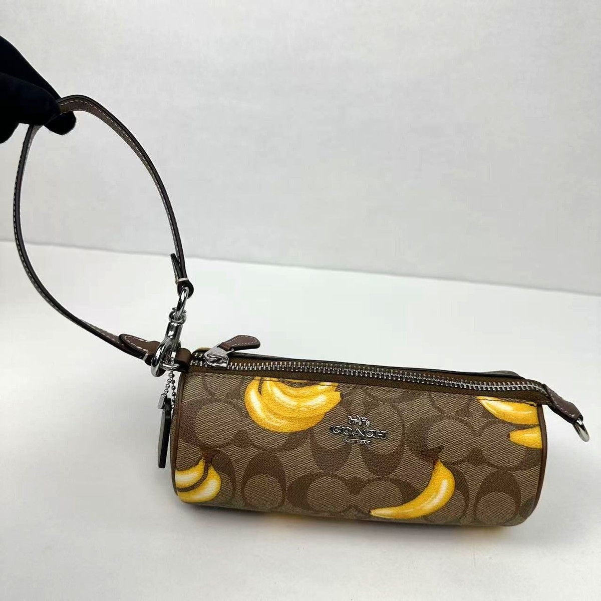 Coach Nolita Barrel Bag In Signature Canvas With Banana Print In Khaki CR368   | eBay | eBay US