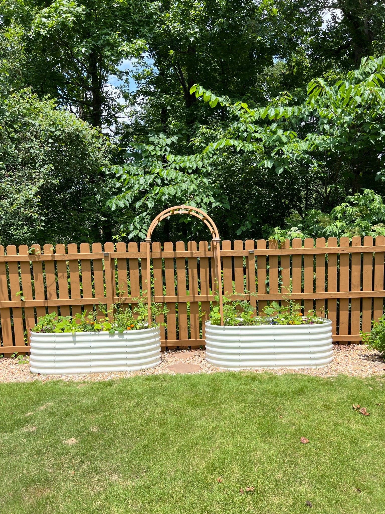 Garden views! 

White raised garden beds, garden arch, arbor, trellis, outdoor, fall 

#LTKSaleAlert #LTKSeasonal #LTKHome