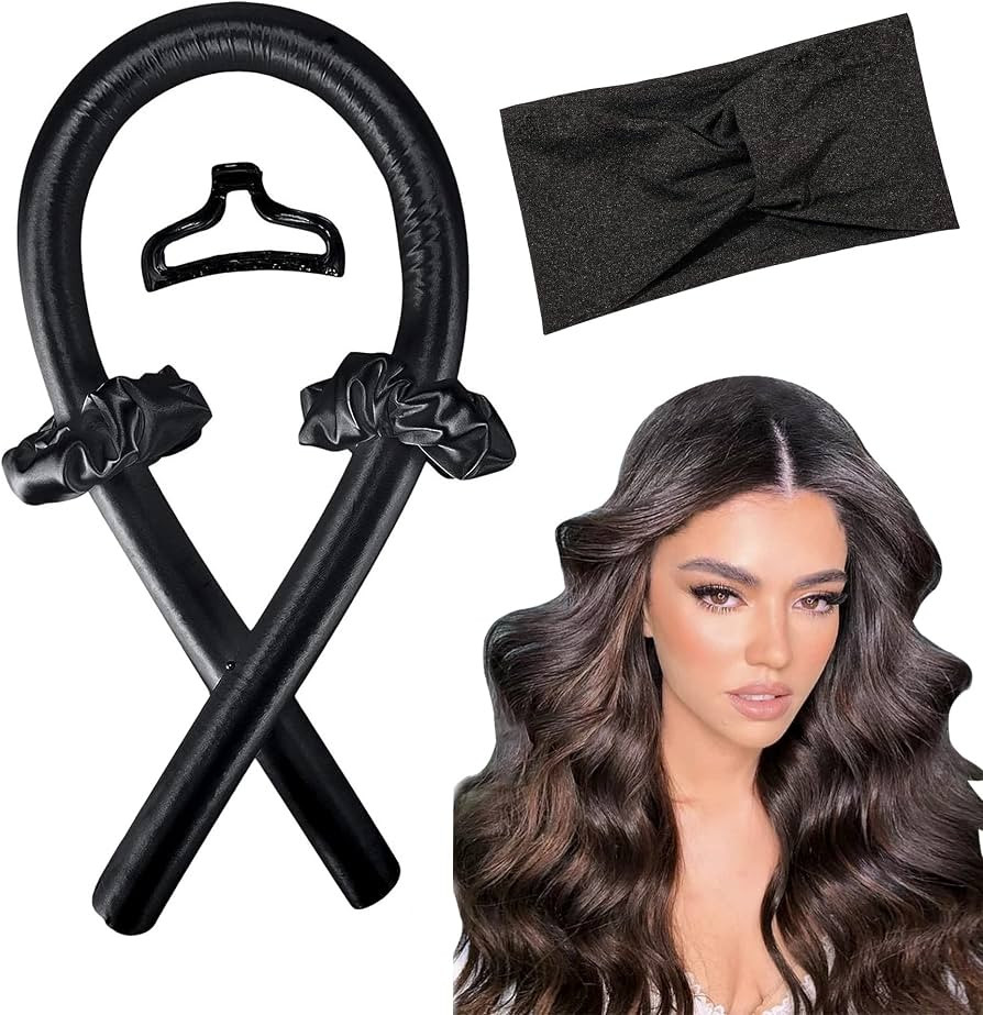 Heatless Curls Curler Curling Rod Headband, Satin Heatless Curling Set No Heat Curling Headband H... | Amazon (US)