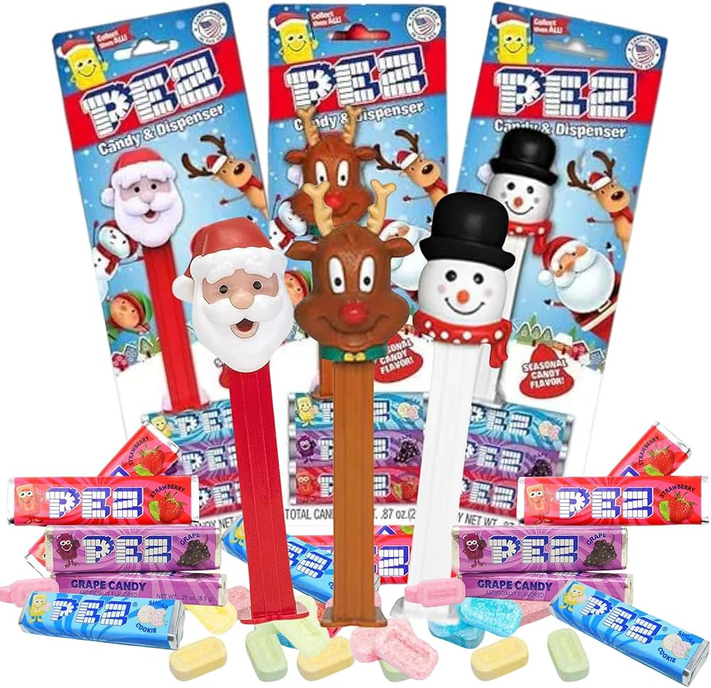 Needzo Christmas Candy Dispensers with Refill Rolls, Assorted Holiday Characters, Stocking Stuffe... | Amazon (US)