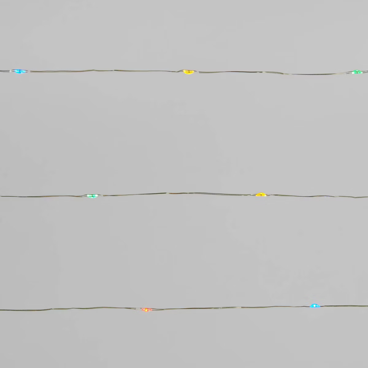 30ct Battery Operated LED Christmas Dewdrop Fairy String Lights Multicolor with Silver Wire - Won... | Target