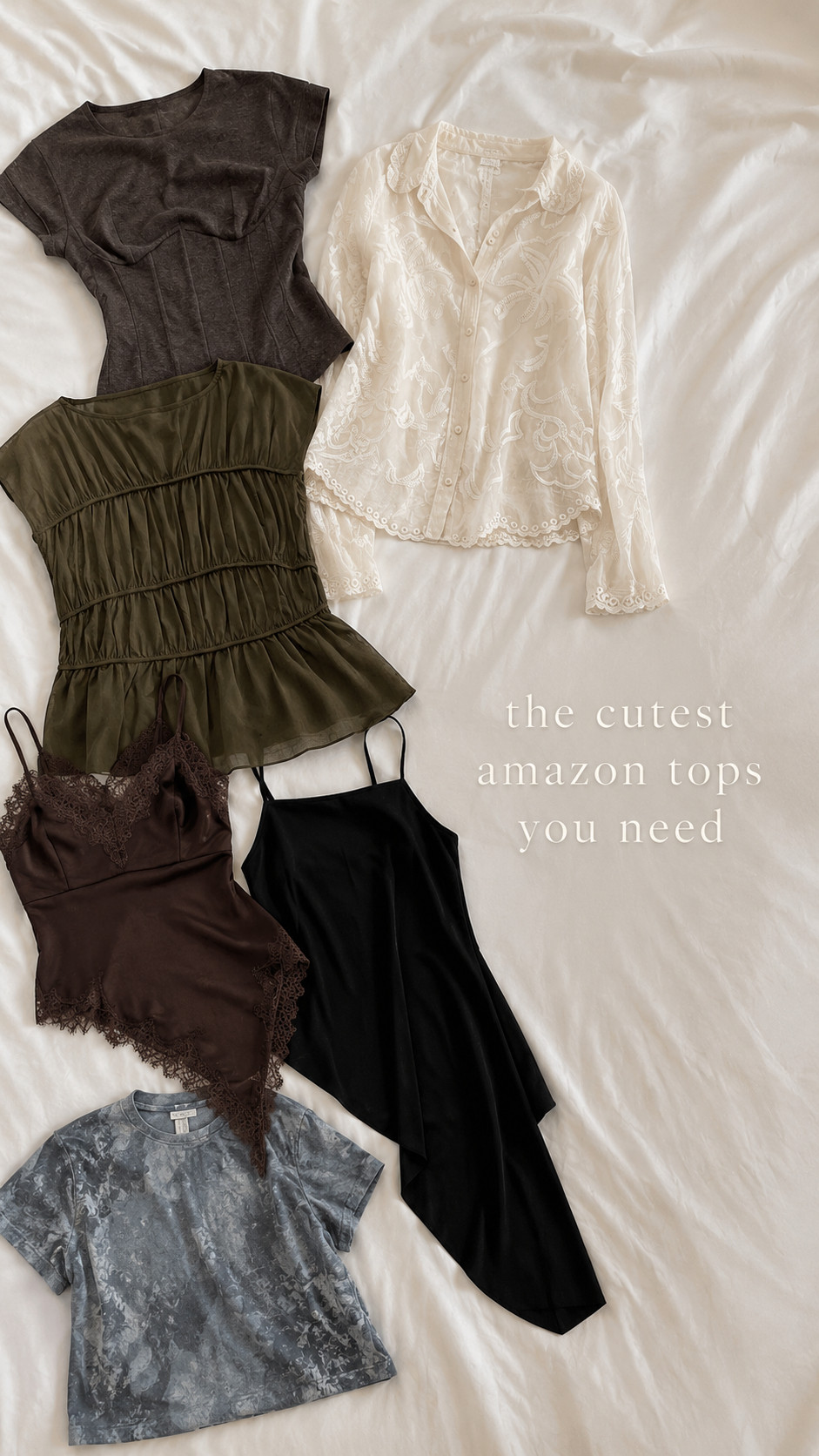 tops you need from amazon 🤍✨

the cutest amazon tops that are giving elevated basics, summer outfits, going out looks, and easy everyday style. these are the pieces i’d wear with jeans, linen pants, skirts, denim shorts, or layered with gold jewelry for that effortless pinterest / clean girl look.

perfect for summer outfits, college girl outfits, vacation looks, casual dinner outfits, and cute everyday amazon fashion finds.

comment “tops” and i’ll send the links 🫶

#amazonfinds #amazonfashion #amazontops #amazonsummerfinds #amazonmusthaves #amazonhaul #amazonoutfits #summeroutfits #collegegirlstyle #ltkfinds #pinterestoutfits #cleangirlaesthetic #affordablefashion #amazonfavorites
 

 #LTKgrwm #LTKootd #LTKU