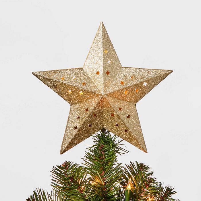 10in 4 LED Light Star Tree Topper Gold - Wondershop™ | Target