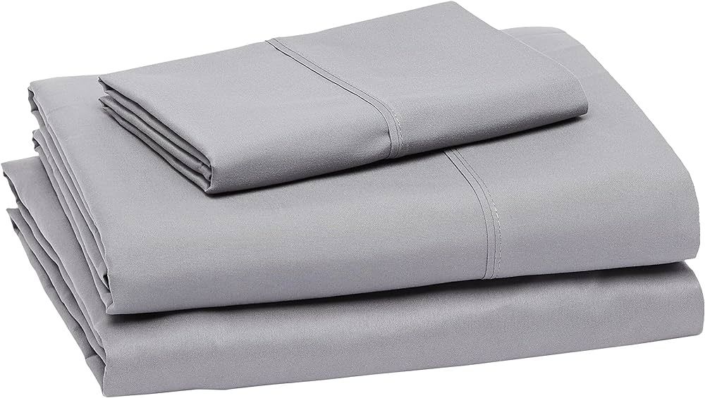 Amazon Basics Lightweight Super Soft Easy Care Microfiber 3 Piece Bed Sheet Set With 14-inch Deep... | Amazon (US)