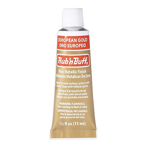AMACO Rub n Buff Wax Metallic Finish - Rub n Buff European Gold 15ml Tube - Versatile Gilding Wax for Finishing Furniture Antiquing and Restoration - Rub and Buff Colors Single Tube | Amazon (US)