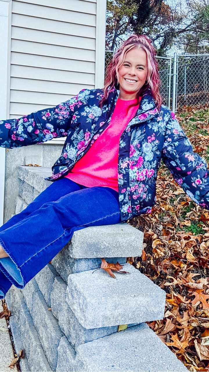 Wearing a medium in all except dark purple sweater is a large 

#LTKHoliday #LTKCyberWeek #LTKSaleAlert