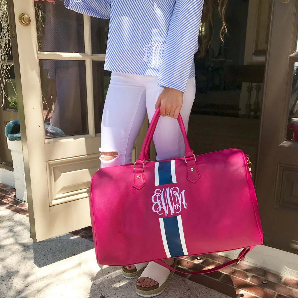 Monogram Pink Weekend Bag | I Love Jewelry