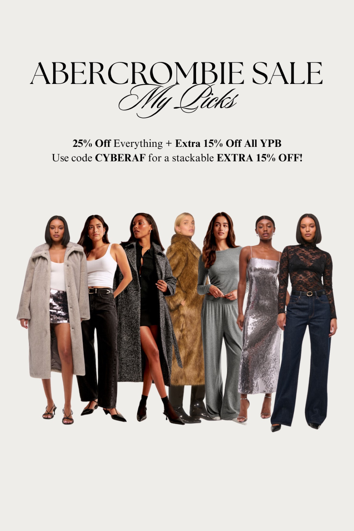 Abercrombie Black Friday Cyber Monday Sale! Use code CYBERAF for an extra stackable 15% off!! #fauxfur #abercrombiecode #jeanssale #holidayoutfits #winteroutfits 

#LTKCyberWeek #LTKHoliday #LTKSeasonal