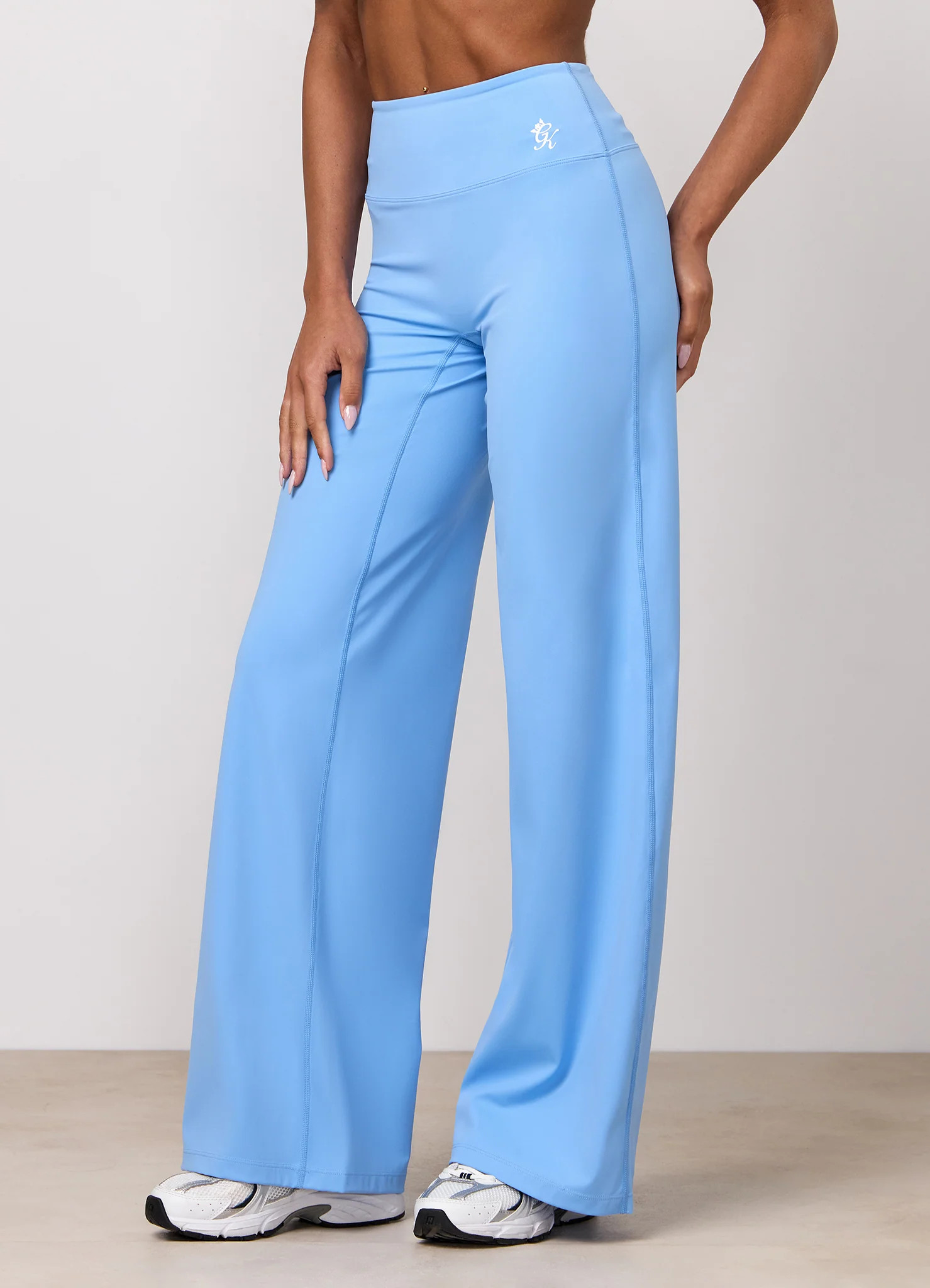 Gym King 365 Lightweight Straight Leg Yoga Pant Petite - Blue Cotton | The Gym King (UK)