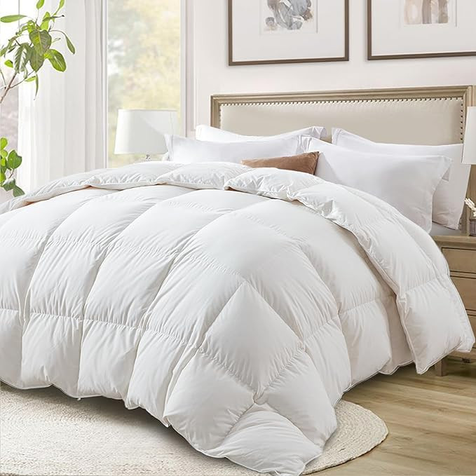 Globon Ultra-Soft Down Feather Comforter King Size,Luxurious Hotel Collection Fluffy Duvet Insert... | Amazon (US)