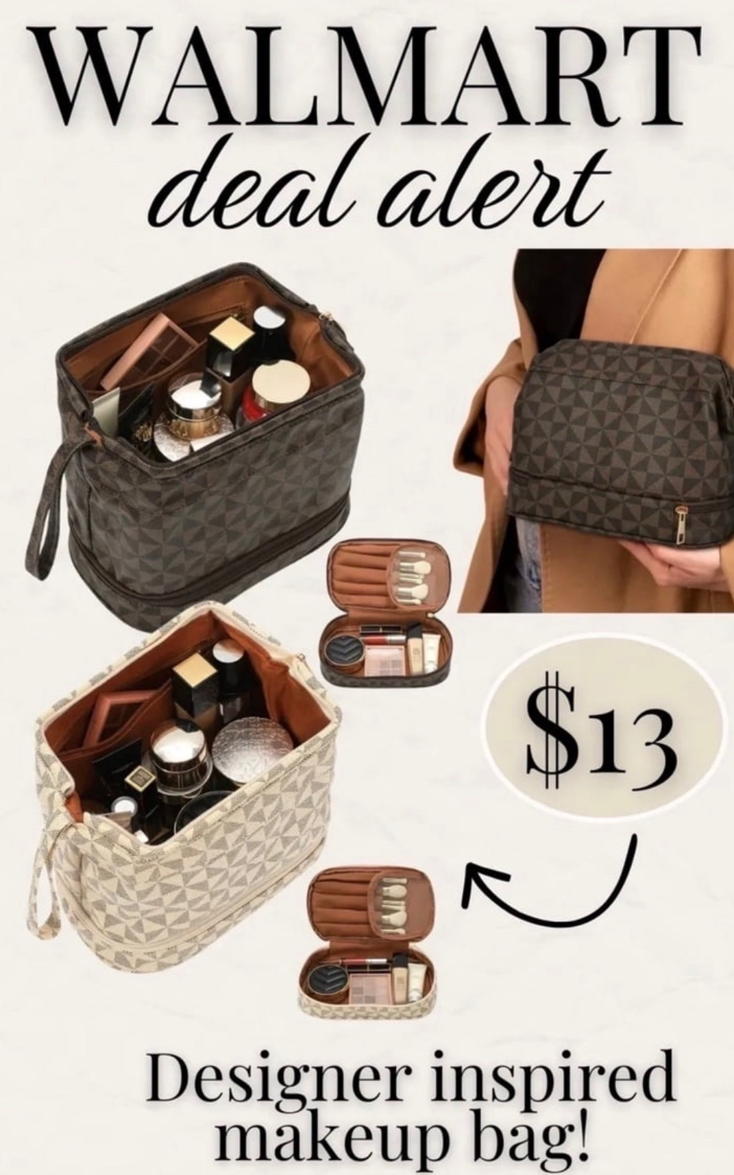LINK: https://walmrt.us/4o0rWn2

Designer inspired  makeup bag 
Walmart style

#LTKdayinmylife #LTKmomlife #LTKSaleAlert