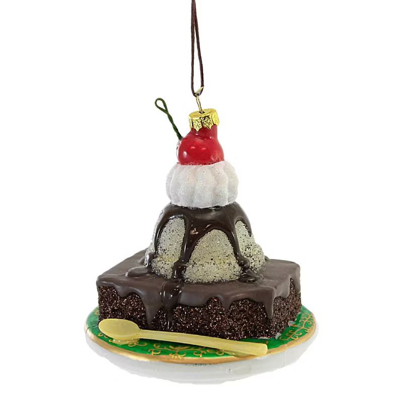 Holiday Ornament 4.5" Brownie Sundae Dessert Hot Fudge Ice Cream  -  Tree Ornaments | Target