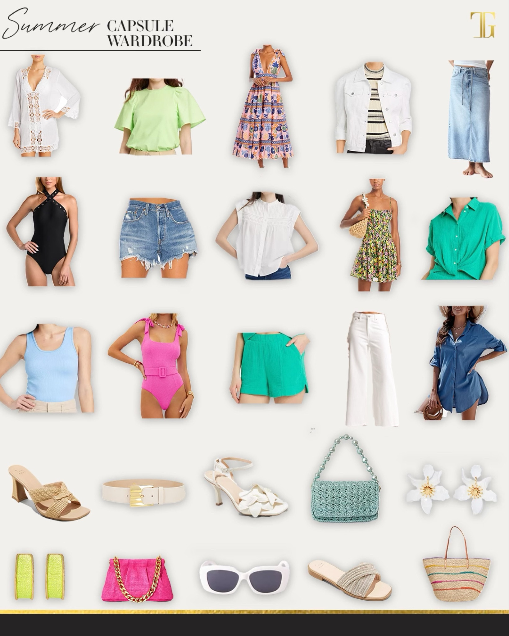 Summer capsule is here!  I’ve curated a great selection of amazing pieces to add to your wardrobe for the season and styled 24 looks out of these pieces. 