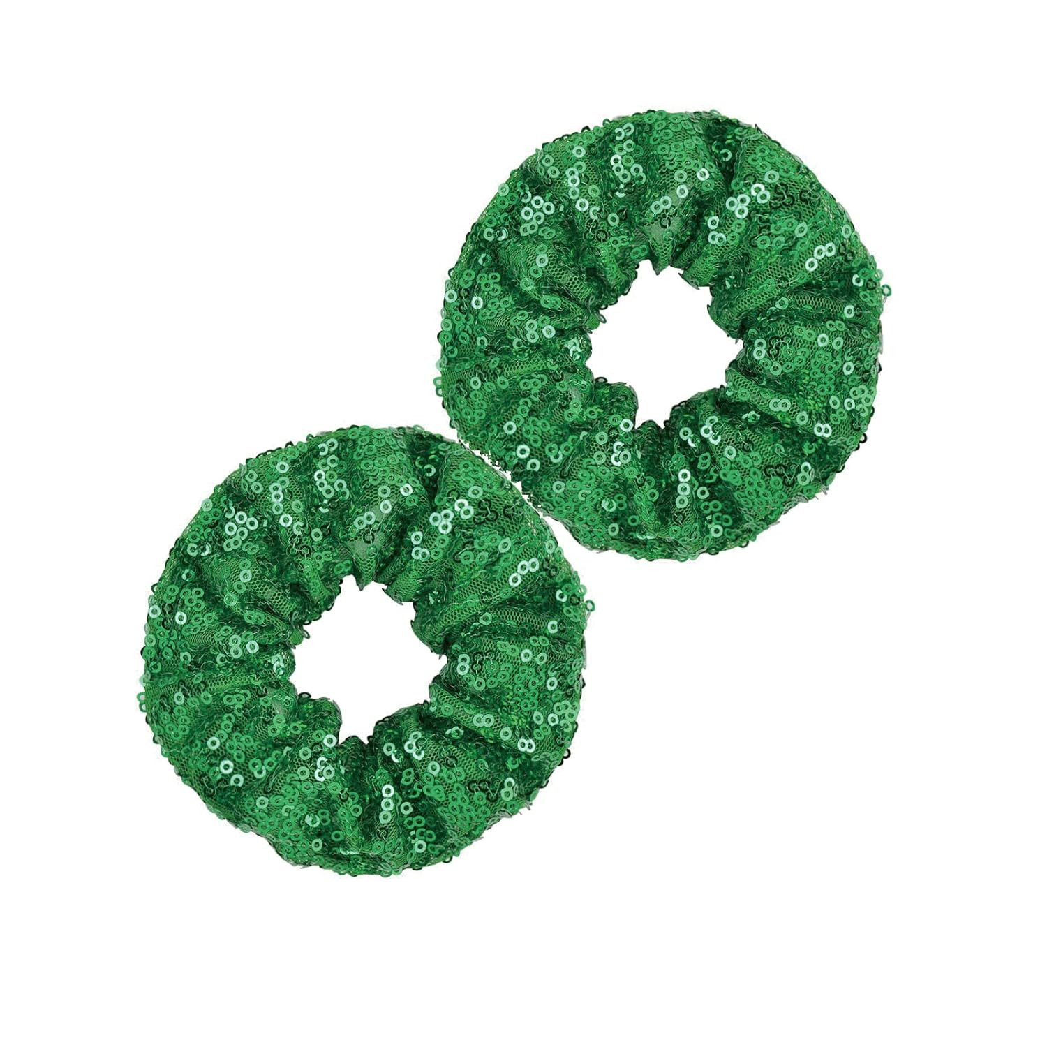 2 Pieces Sparkly Sequins Hair Scrunchies Elastics Hair Bands Ponytail Holders Hair Wrist Ties Rop... | Amazon (US)