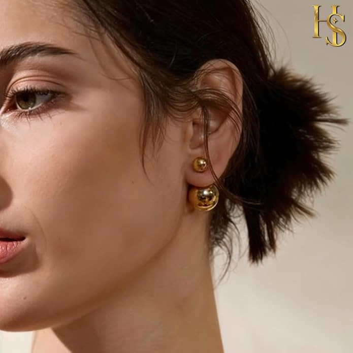 HighSpark Double Sided Pearl Earrings - Pearl Front Back Earrings - Many Styles - Stunning Gift | Amazon (US)