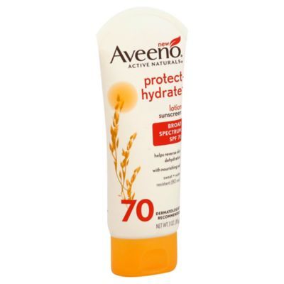 Aveeno® 3 oz. Protect + Hydrate Lotion Sunscreen with Broad Spectrum SPF 70 | buybuy BABY