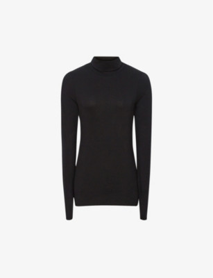 Phoebe roll-neck stretch organic-cotton top | Selfridges