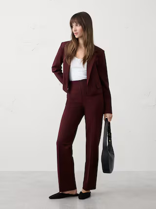 Straight Ponte Pull-On Pant | Banana Republic Factory