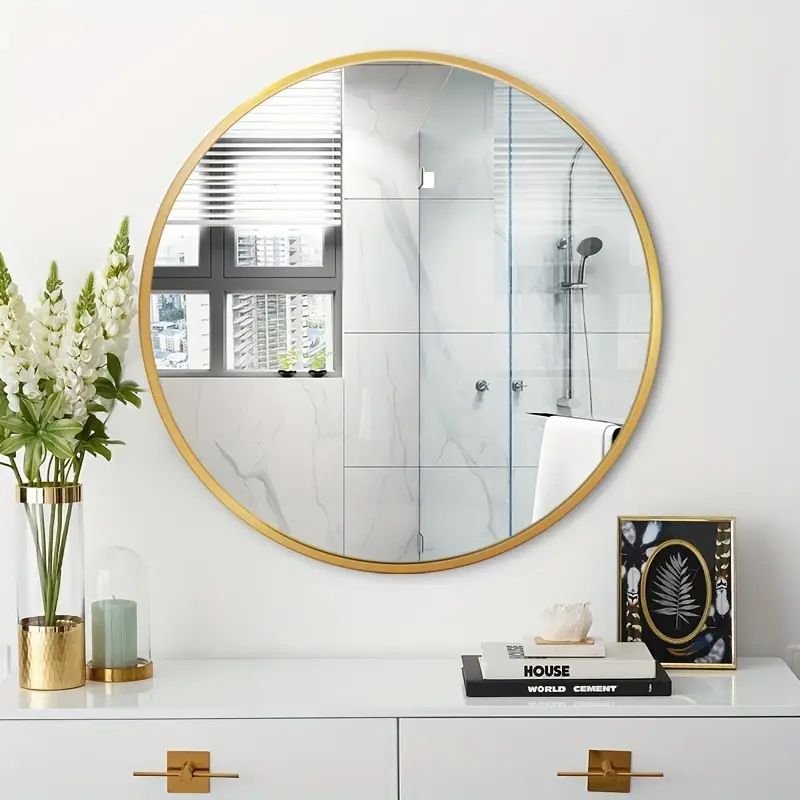 Round Wall Mounted Mirror Wall Decor Mirror Bathroom Bedroom - Temu | Temu Affiliate Program