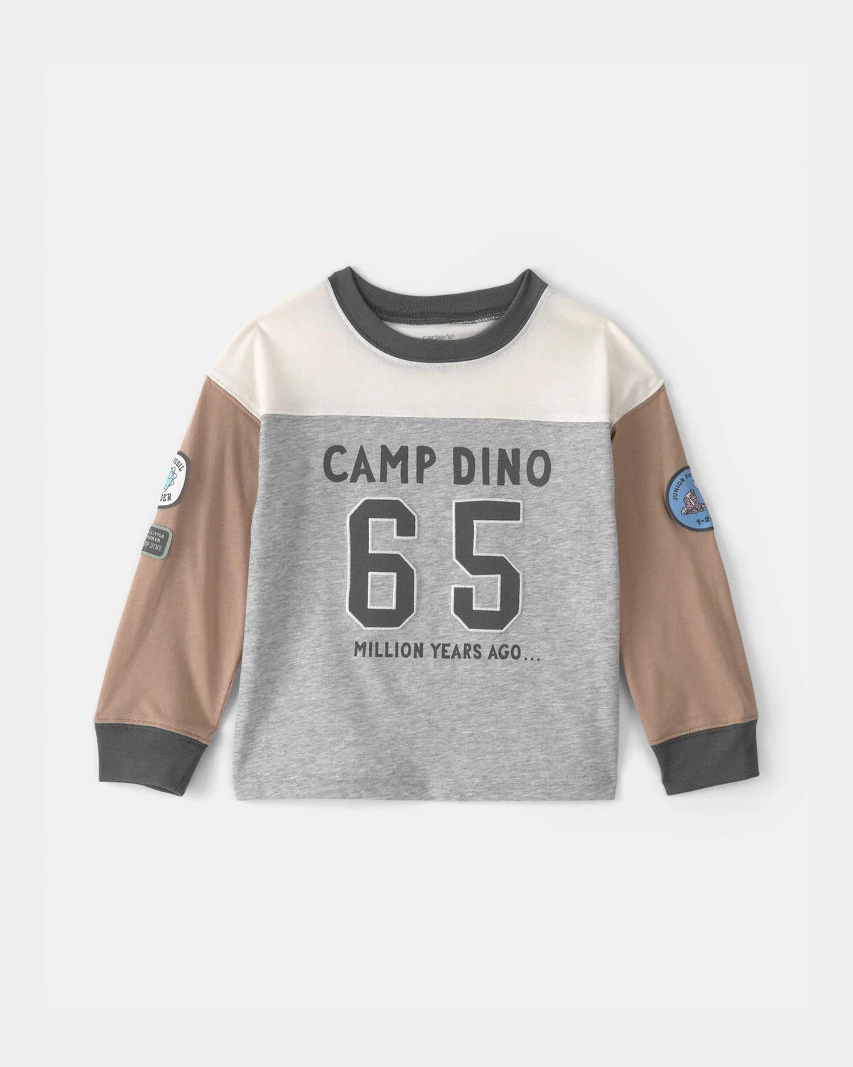 Toddler Boy 'Camp Dino' Long-Sleeve T-Shirt - Brown/Grey | Carter's | Carter's Inc