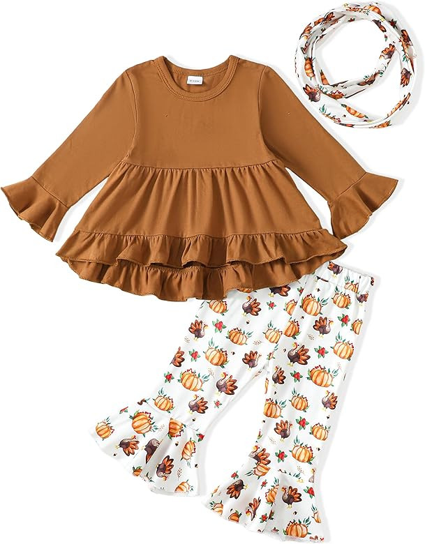 Renotemy Baby Girl Clothes Toddler Girl Clothes Outfits Infant Clothing Floral Pants Set Cute Clo... | Amazon (US)