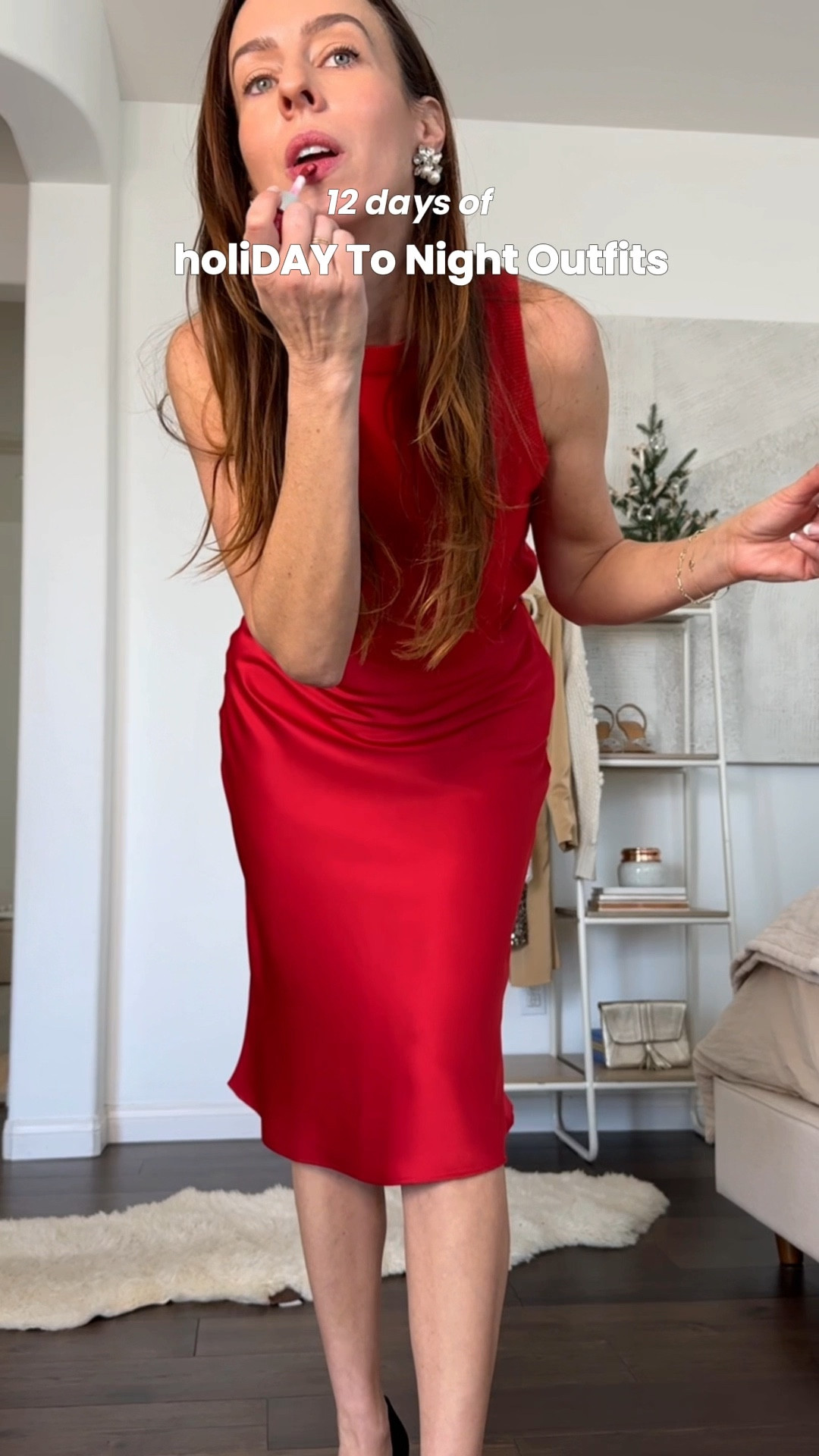 Shell: S / Cardigan: S / Jeans: 25 extra short / coat: XS / skirt: 0 / shoes run tts

✨ 12 Days of holiDAY to Night Outfits ✨
Day 6: Cardigan Set (the set is only $26.60 today!)

I’m all about a good cardigan set, especially one that’s toddler-proof. Cashmere is gorgeous, but let’s be real—it’s not exactly toddler-friendly. Enter these super soft, affordable and (most importantly) machine washable sets. I loved them so much, I got two!

☀️ Daytime: Perfect for seeing Santa at the mall with my son! When it warmed up, I ditched the coat. And thank goodness this set is easy to clean—PJ needed a chocolate lollipop before meeting the big guy, which meant mama got very sticky.

🌙 Night: Monochromatic looks make everything look more polished. Since my sweater set and skirt don’t match perfectly, I used a belt to break up the colors. Adding pearls and polka dots gave the look a festive, playful vibe for the holidays.

✨ Stay tuned for Day 7 of holiDAY to Night Outfits! 💛



#LTKSaleAlert #LTKSeasonal #LTKFindsUnder50