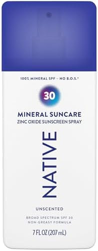 Native Sunscreen Pump Spray Lotion | Unscented SPF 30, 100% Mineral SPF for Face & Body Broad Spe... | Amazon (US)