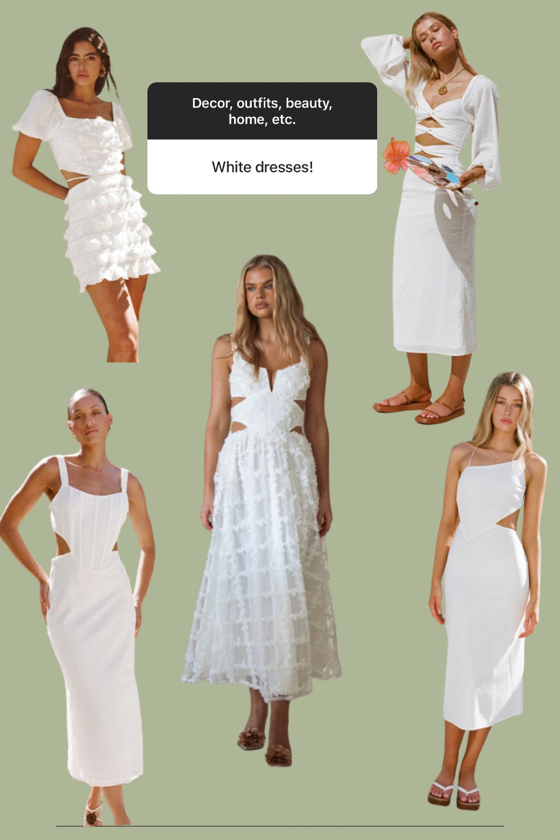White dresses for wedding bridal party, wedding rehearsal, or bachelorette things! 

#LTKSeasonal #LTKstyletip #LTKwedding