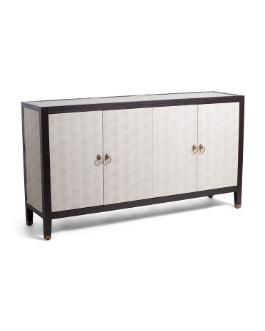70x38 Four Door Faux Shagreen Sideboard Table | TJ Maxx