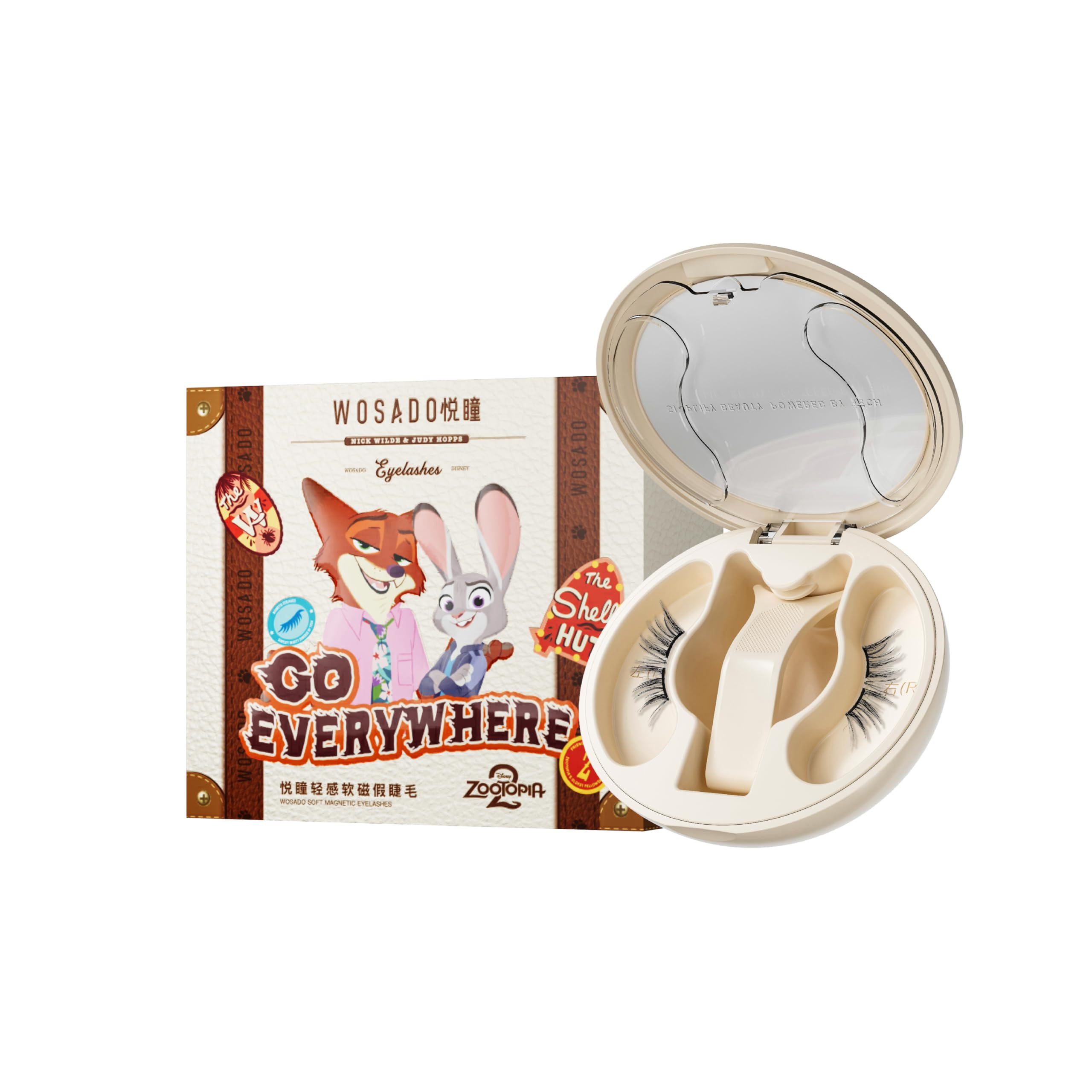 WOSADO×Zootopia 2 [Gary] Soft Magnetic Eyelashes Kit with Applicator, Reusable Glue-free Wispy M... | Amazon (US)