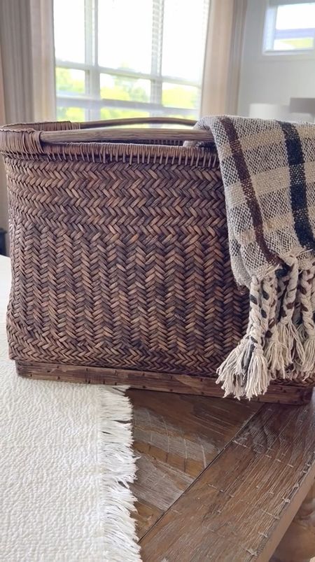 Love this floor basket and throw so much. Beautiful color and texture. Use code INSIDER20 for discount  

#LTKSeasonal #LTKSaleAlert #LTKHome