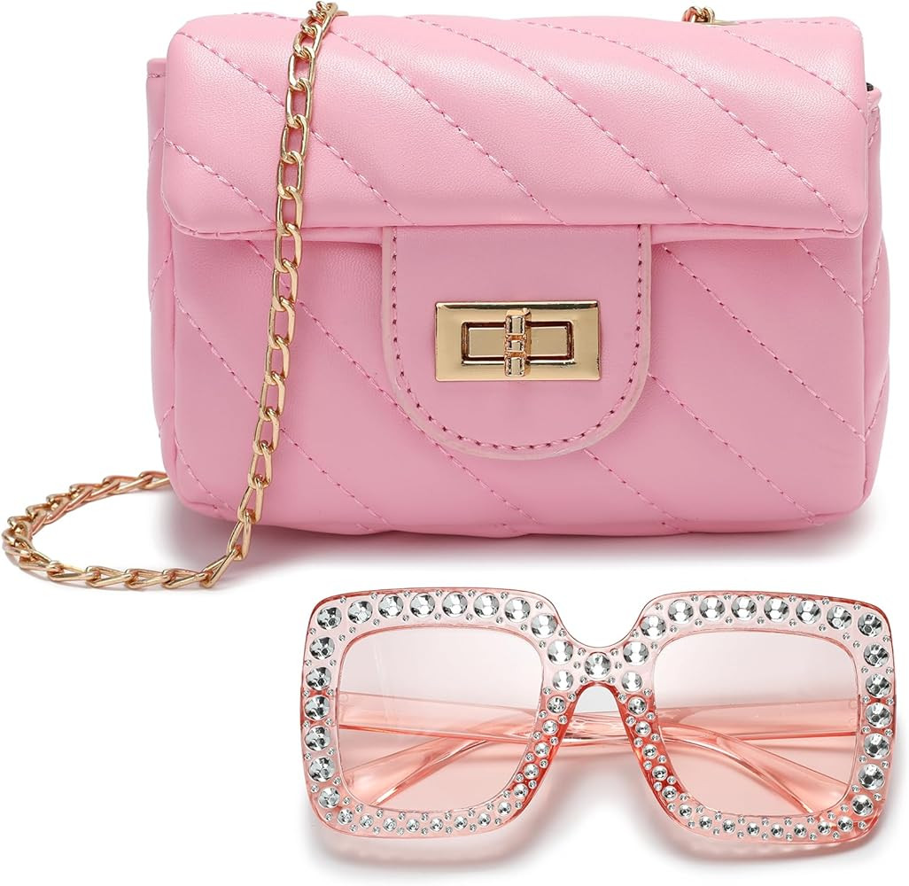 Kids Purse for Little Girls,Toddler Shoulder Bag Crossbody Bag Princess Handbag, Girls Purse with... | Amazon (US)