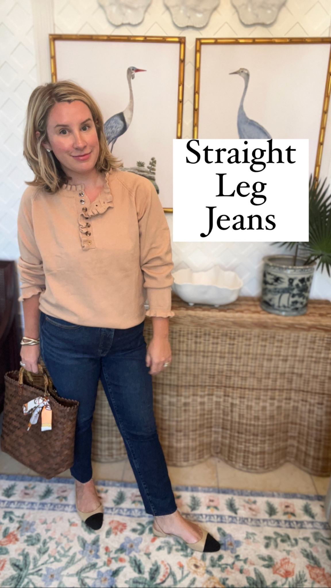 Casual ruffle neck sweater, fall outfit, love these shoes! Runs a half size big, jeans are stretchy. Wearing a 12  

#LTKunder50 #LTKsalealert