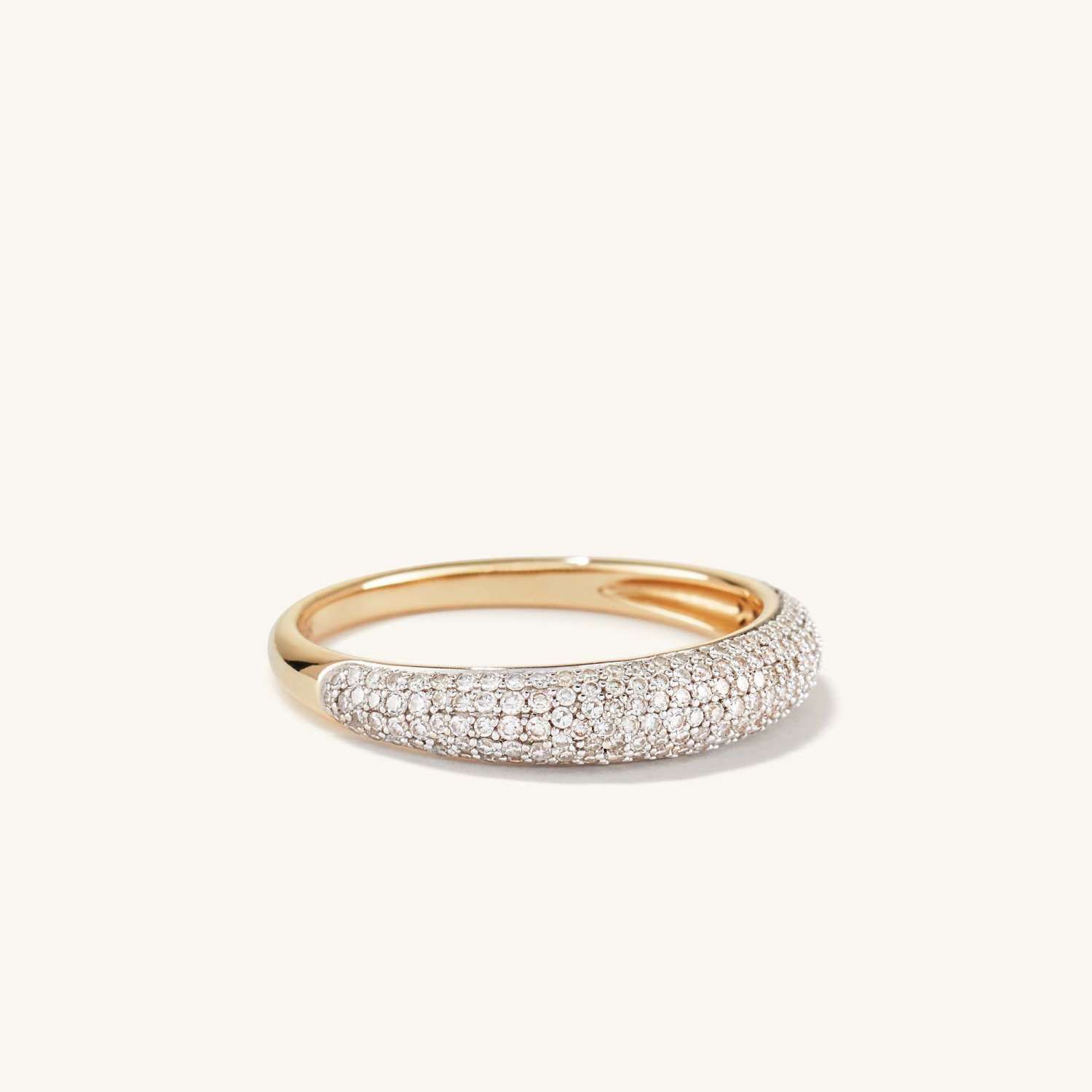 Pave Diamond Thin Dome Ring - £775 | Mejuri (Global)