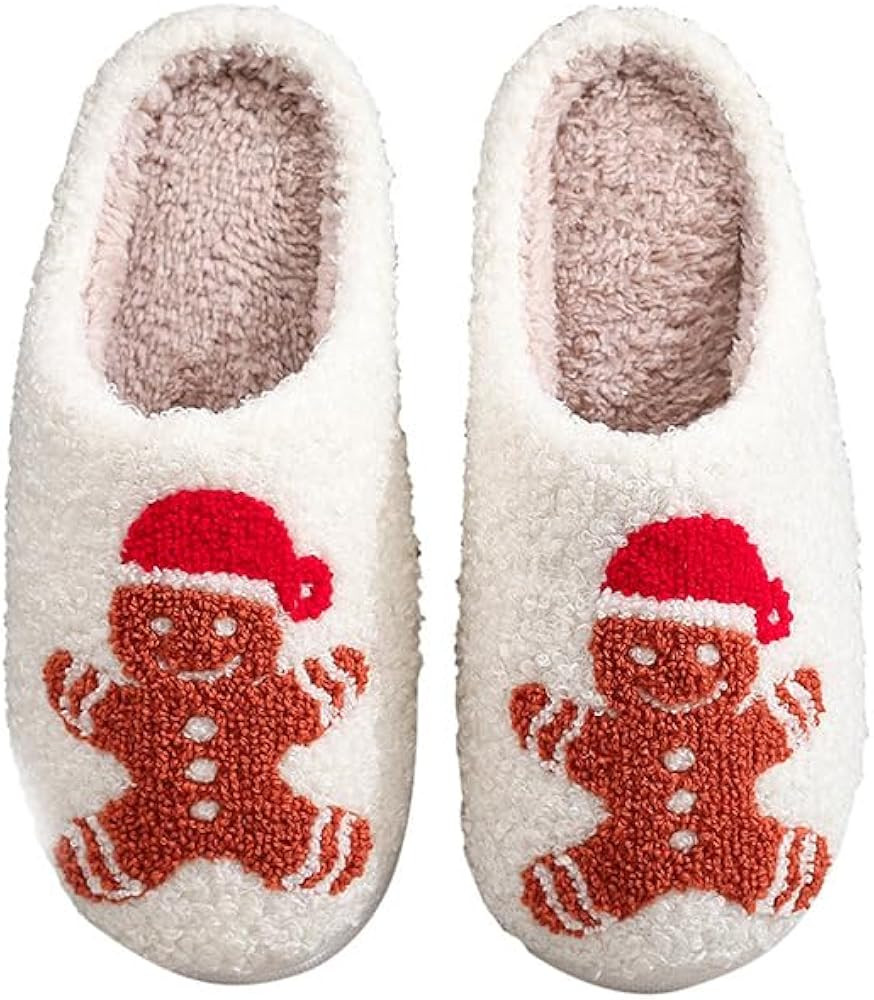 Menore Christmas Reindeer Slippers for Womens Mens Plush Warm Santa Claus Slippers Fuzzy House Sl... | Amazon (US)