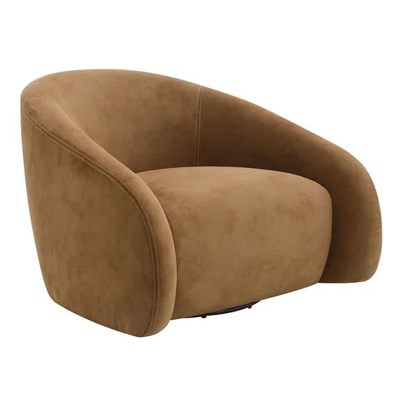 ACME Zoey Accent Chair w/Swivel  in Chocolate Suede | Walmart (US)