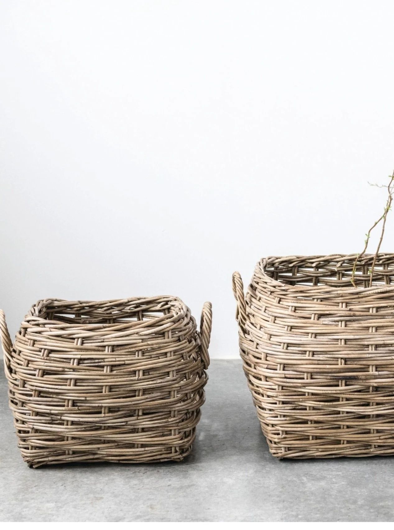 Rattan Baskets with Handles | Cloth + Cabin