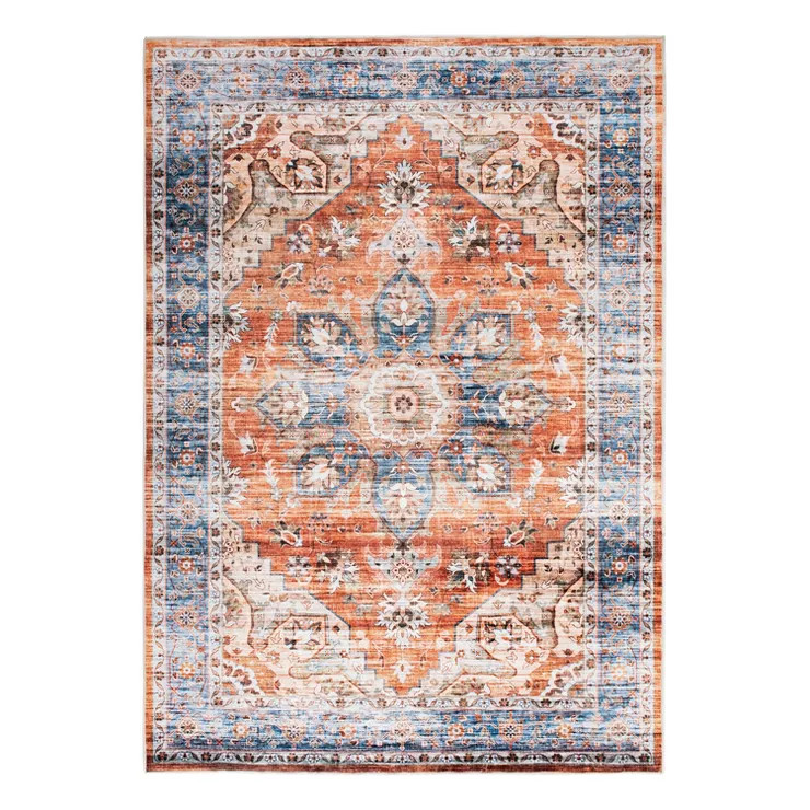 World Rug Gallery Transitional Medallion Machine Washable Area Rug | Target