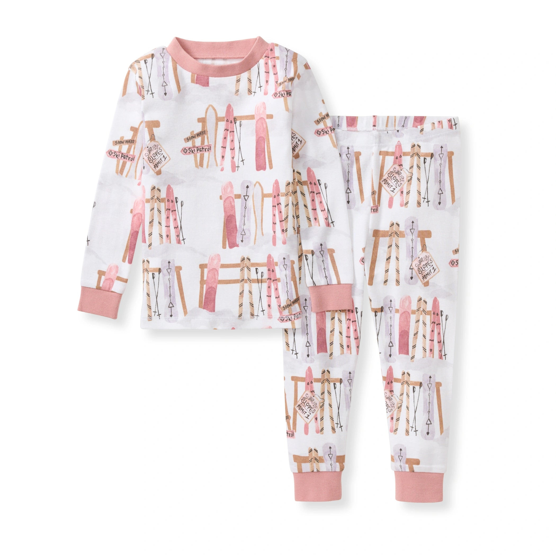 Sunrise Slopes Organic Cotton Two-Piece Pajamas - Organic Rose | Burts Bees Baby
