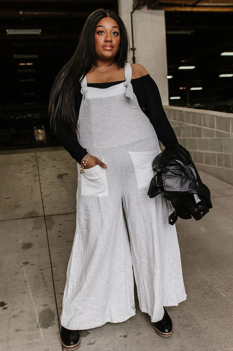 Logan Jumpsuit - Light Grey | Mindy Mae's Market
