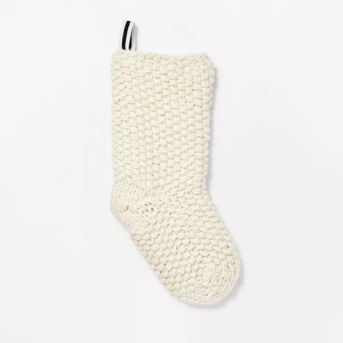Cream Chunky Knit Stocking - Threshold™ designed with Studio McGee | Target