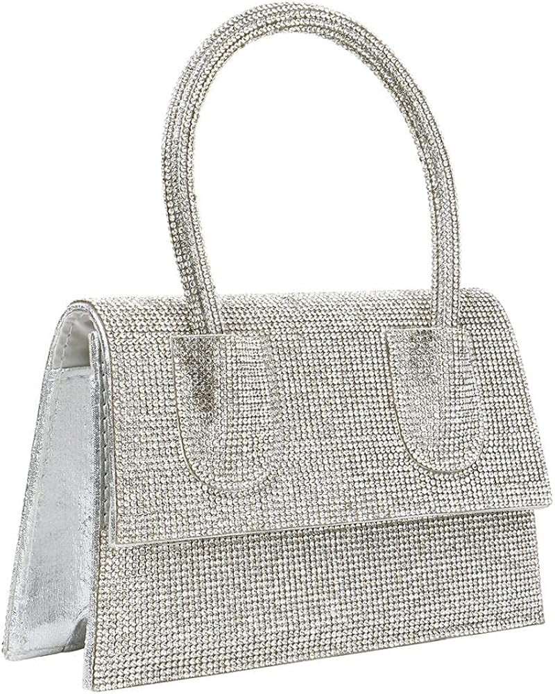 Women's Top Handle Clutch Bags Classy Stylish Sparkly Beaded Clutch Bag/Handbag/Chain Crossbody Bag  | Amazon (US)